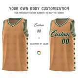Custom Light Brown Side Blocks Sports Uniform Basketball Jersey