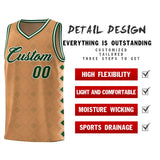 Custom Light Brown Side Blocks Sports Uniform Basketball Jersey