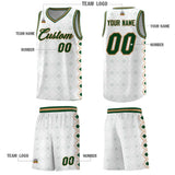 Custom White Side Blocks Sports Uniform Basketball Jersey