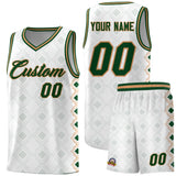Custom White Side Blocks Sports Uniform Basketball Jersey