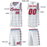 Custom White Side Blocks Sports Uniform Basketball Jersey