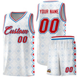 Custom White Side Blocks Sports Uniform Basketball Jersey
