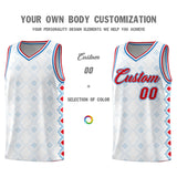 Custom White Side Blocks Sports Uniform Basketball Jersey