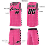 Custom Pink Side Blocks Sports Uniform Basketball Jersey