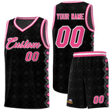 Custom Black Side Blocks Sports Uniform Basketball Jersey