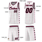 Custom White Side Blocks Sports Uniform Basketball Jersey