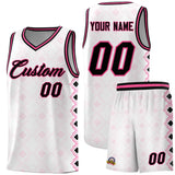 Custom White Side Blocks Sports Uniform Basketball Jersey