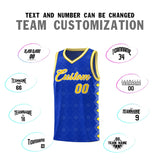 Custom Royal Side Blocks Sports Uniform Basketball Jersey