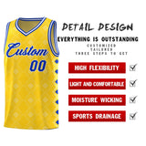 Custom Gold Side Blocks Sports Uniform Basketball Jersey