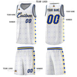 Custom White Side Blocks Sports Uniform Basketball Jersey