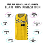 Custom Gold Side Blocks Sports Uniform Basketball Jersey