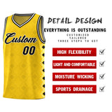 Custom Gold Side Blocks Sports Uniform Basketball Jersey