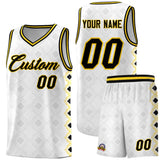 Custom White Side Blocks Sports Uniform Basketball Jersey