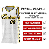 Custom White Side Blocks Sports Uniform Basketball Jersey