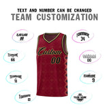 Custom Crimson Side Blocks Sports Uniform Basketball Jersey
