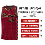 Custom Crimson Side Blocks Sports Uniform Basketball Jersey
