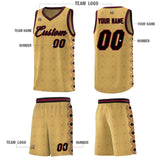 Custom Old Gold Side Blocks Sports Uniform Basketball Jersey