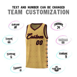 Custom Old Gold Side Blocks Sports Uniform Basketball Jersey