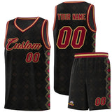 Custom Black Side Blocks Sports Uniform Basketball Jersey