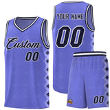 Custom Purple Side Blocks Sports Uniform Basketball Jersey