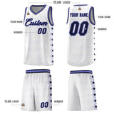Custom White Side Blocks Sports Uniform Basketball Jersey