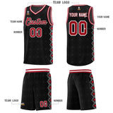 Custom Black Side Blocks Sports Uniform Basketball Jersey