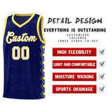 Custom Navy Side Blocks Sports Uniform Basketball Jersey