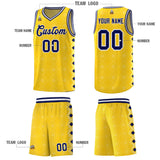 Custom Gold Side Blocks Sports Uniform Basketball Jersey