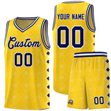 Custom Gold Side Blocks Sports Uniform Basketball Jersey