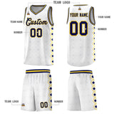 Custom White Side Blocks Sports Uniform Basketball Jersey