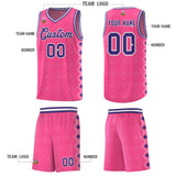 Custom Pink Side Blocks Sports Uniform Basketball Jersey