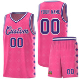 Custom Pink Side Blocks Sports Uniform Basketball Jersey