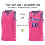Custom Pink Side Blocks Sports Uniform Basketball Jersey