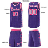 Custom Purple Side Blocks Sports Uniform Basketball Jersey