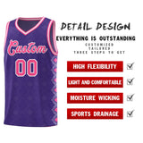 Custom Purple Side Blocks Sports Uniform Basketball Jersey
