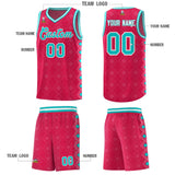 Custom Red Side Blocks Sports Uniform Basketball Jersey