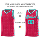 Custom Red Side Blocks Sports Uniform Basketball Jersey