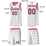 Custom White Side Blocks Sports Uniform Basketball Jersey