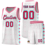 Custom White Side Blocks Sports Uniform Basketball Jersey