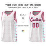 Custom White Side Blocks Sports Uniform Basketball Jersey