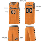 Custom Gold Orange Side Blocks Sports Uniform Basketball Jersey