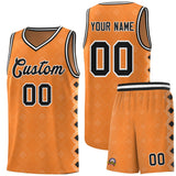 Custom Gold Orange Side Blocks Sports Uniform Basketball Jersey