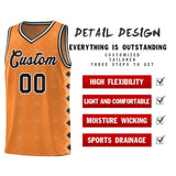 Custom Gold Orange Side Blocks Sports Uniform Basketball Jersey