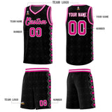 Custom Black Side Blocks Sports Uniform Basketball Jersey
