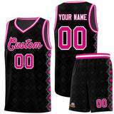 Custom Black Side Blocks Sports Uniform Basketball Jersey