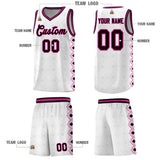 Custom White Side Blocks Sports Uniform Basketball Jersey