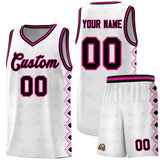 Custom White Side Blocks Sports Uniform Basketball Jersey