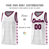 Custom White Side Blocks Sports Uniform Basketball Jersey