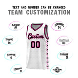 Custom White Side Blocks Sports Uniform Basketball Jersey