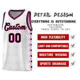 Custom White Side Blocks Sports Uniform Basketball Jersey